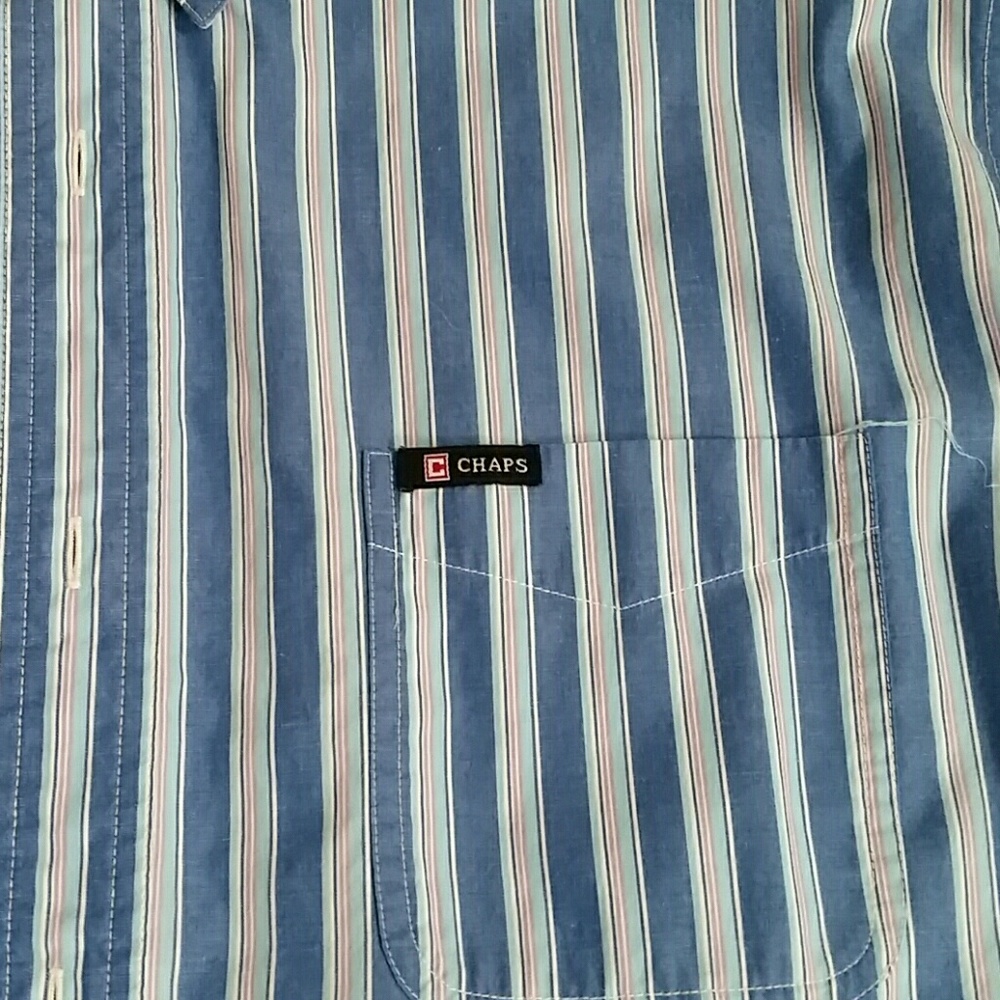 MEN'S  Chap Striped Easy Care Shirt - Picture 3 of 4